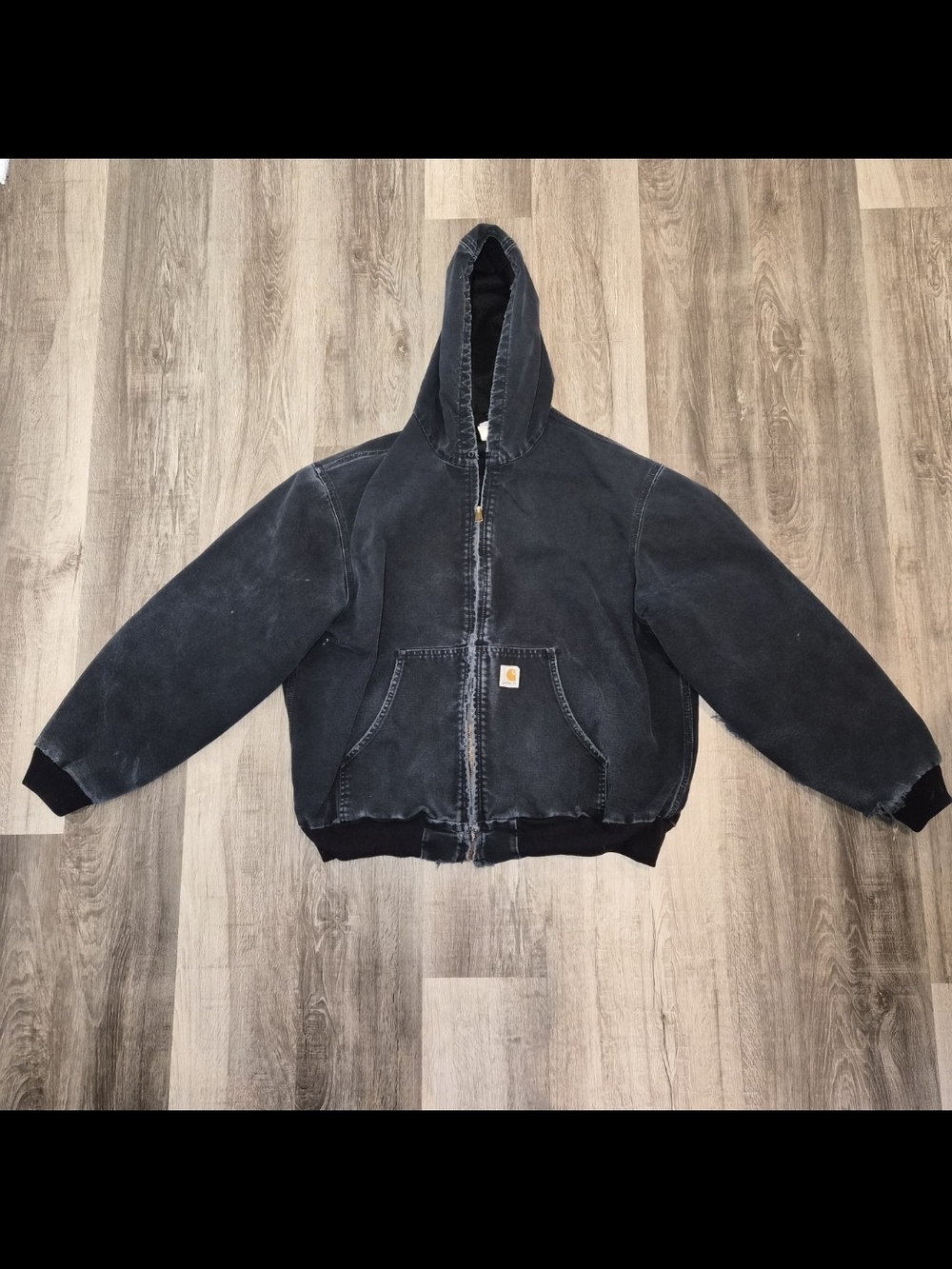 Carhartt Vintage Rare 90s Waffle Knit 100% Cotton Lined Distressed Grunge Jacket